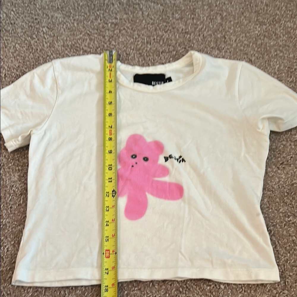 Bestia teddy White and Pink Graphic T-Shirt - Picture 3 of 7